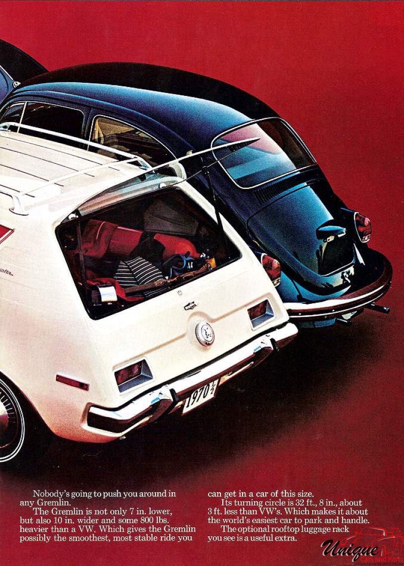 1970 AMC Gremlin vs. VW Beetle Brochure Page 2